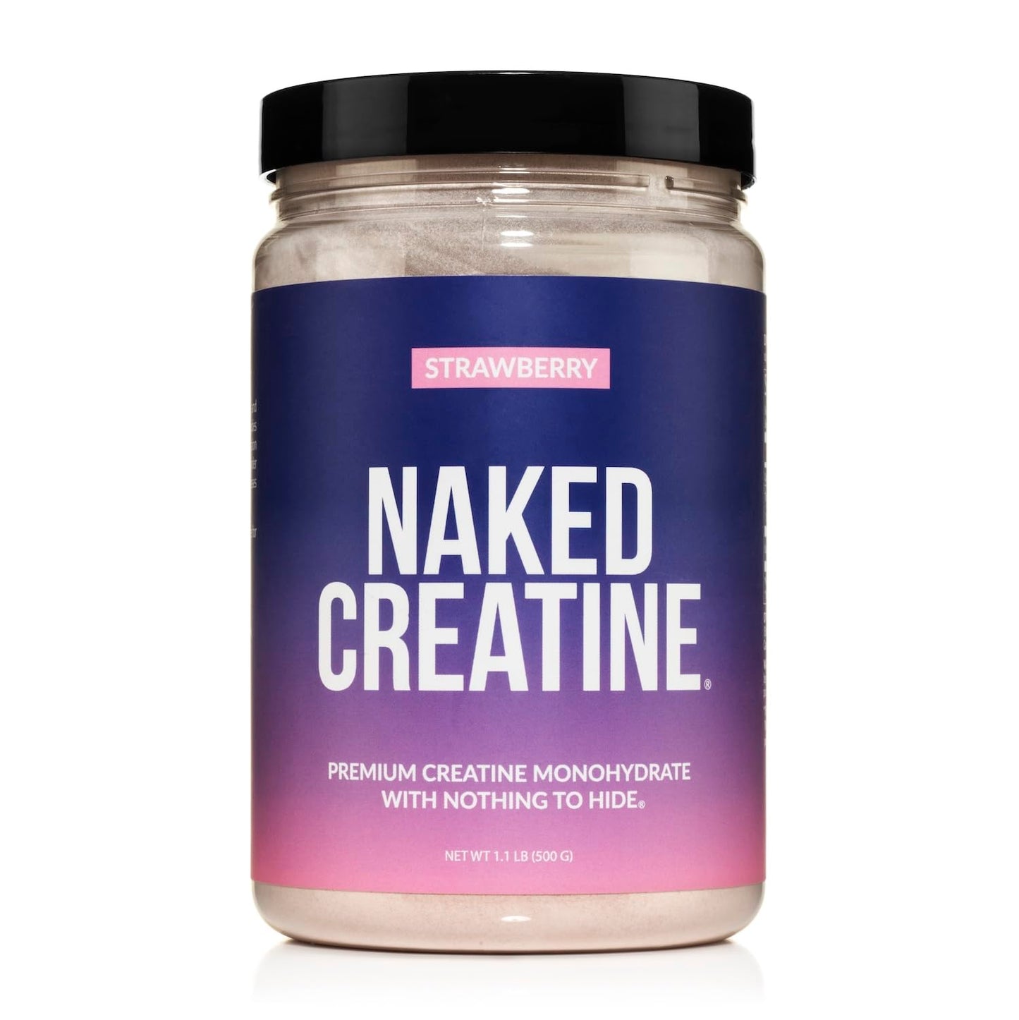 NAKED Creatine Powder - Strawberry Flavored Creatine Monohydrate, 45 Servings