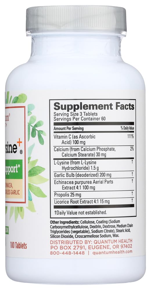 Quantum Super Lysine Tablets, 4 Bottles
