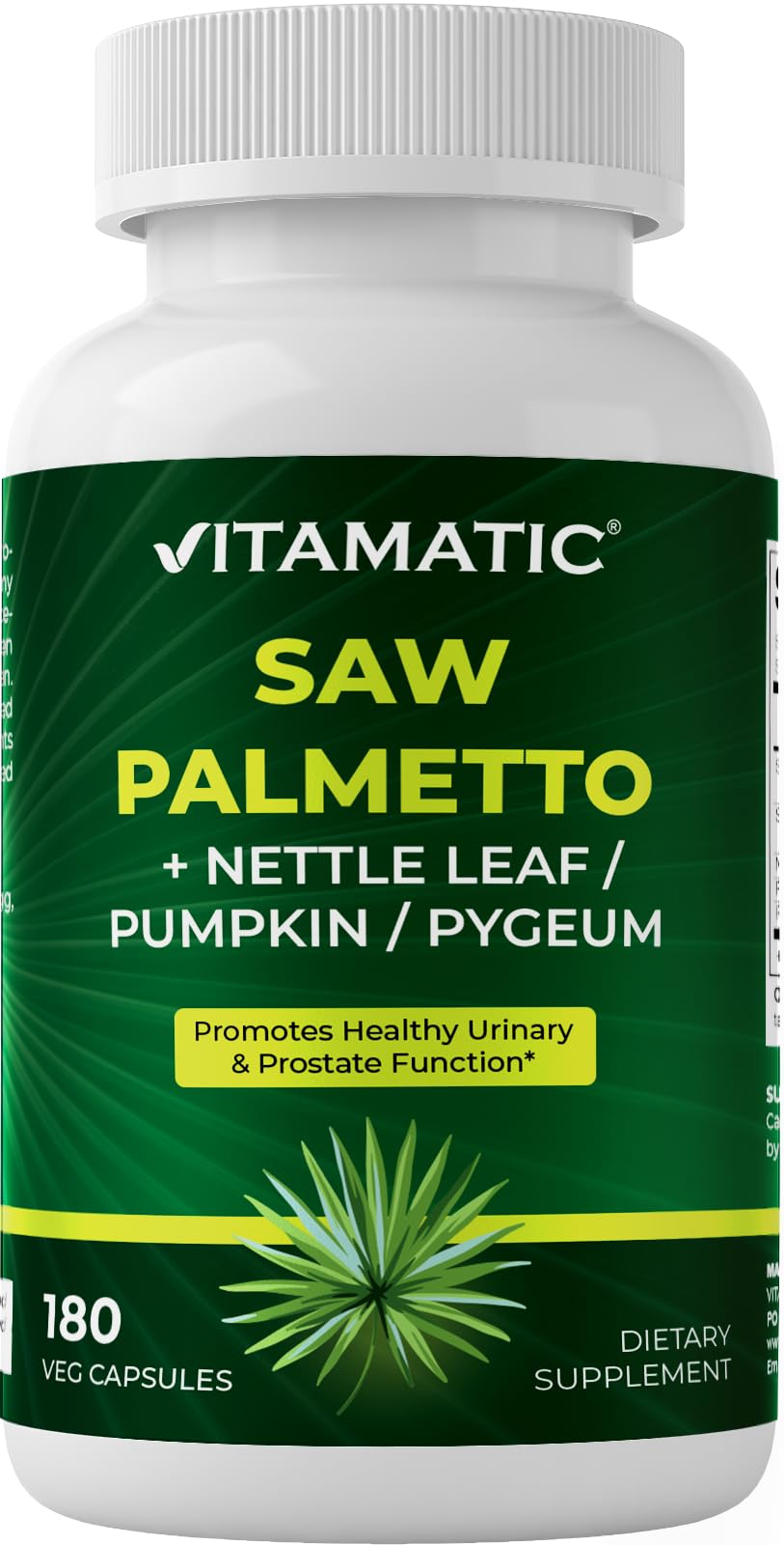 Vitamatic Saw Palmetto + Nettle Leaf/Pumpkin/Pygeum, 180 Capsules