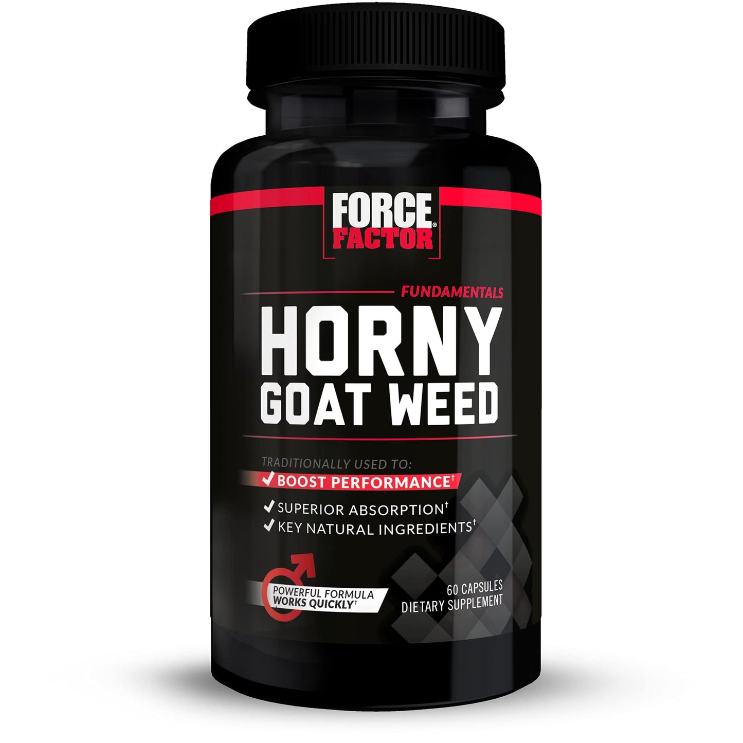 Force Factor Horny Goat Weed for Men 750mg Capsules, 60 Count