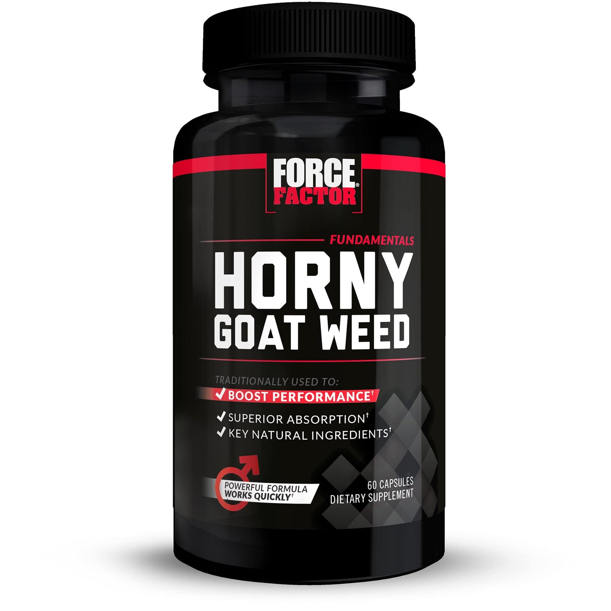 Force Factor Horny Goat Weed for Men 750mg Capsules, 60 Count