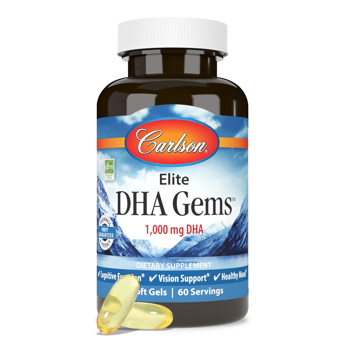 Carlson Elite DHA Gems Softgels 60 Count