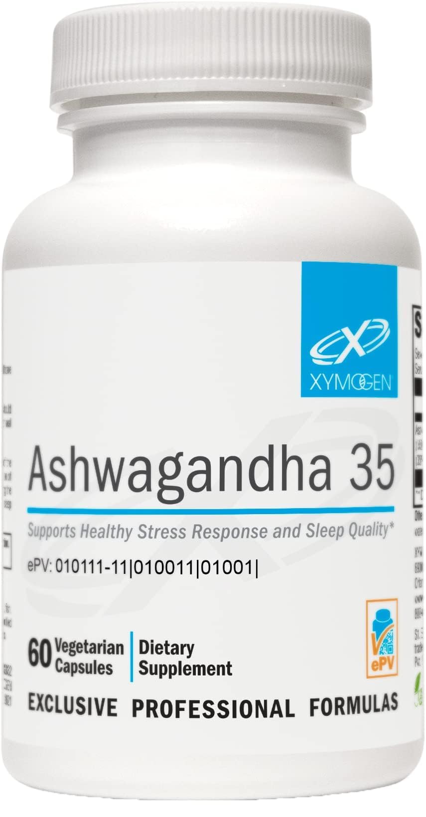 XYMOGEN Ashwagandha 35 - Shoden Ashwagandha Adaptogen Support, 60 Capsules