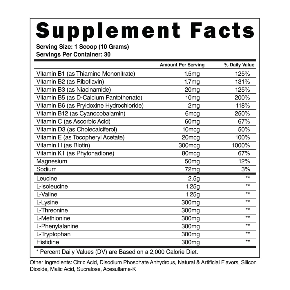 Steel Supplements High Performance BCAA EAA Powder 16