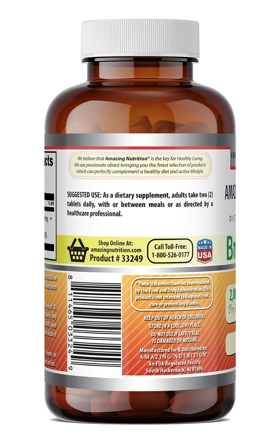 Amazing Nutrition Bromelain 2000 Mg per Serving Tablets, 60 Count