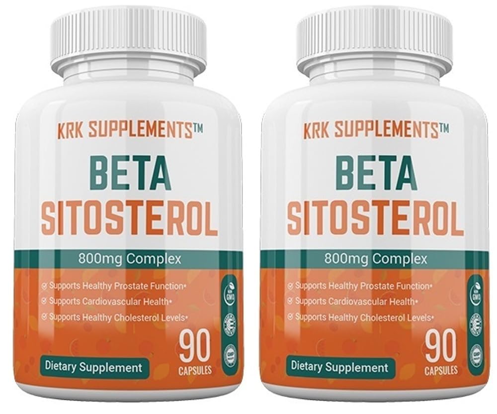 KRK SUPPLEMENTS Beta Sitosterol 800mg Per Serving Prostate Support, 180 Capsules