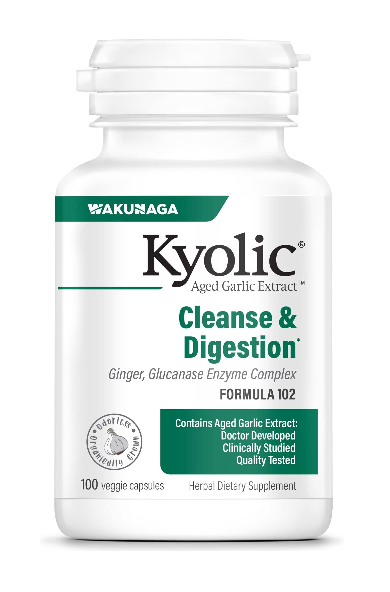 Kyolic Aged Garlic Extract Formula 102 Capsules, 100 Count
