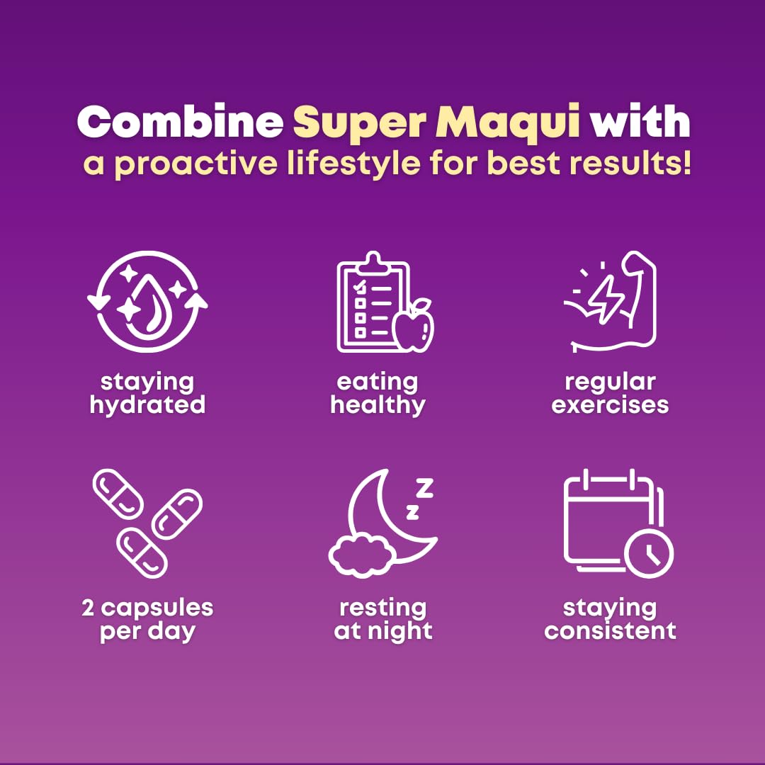SOLNUVI Organic Super Maqui Berry Capsules, 60 Count
