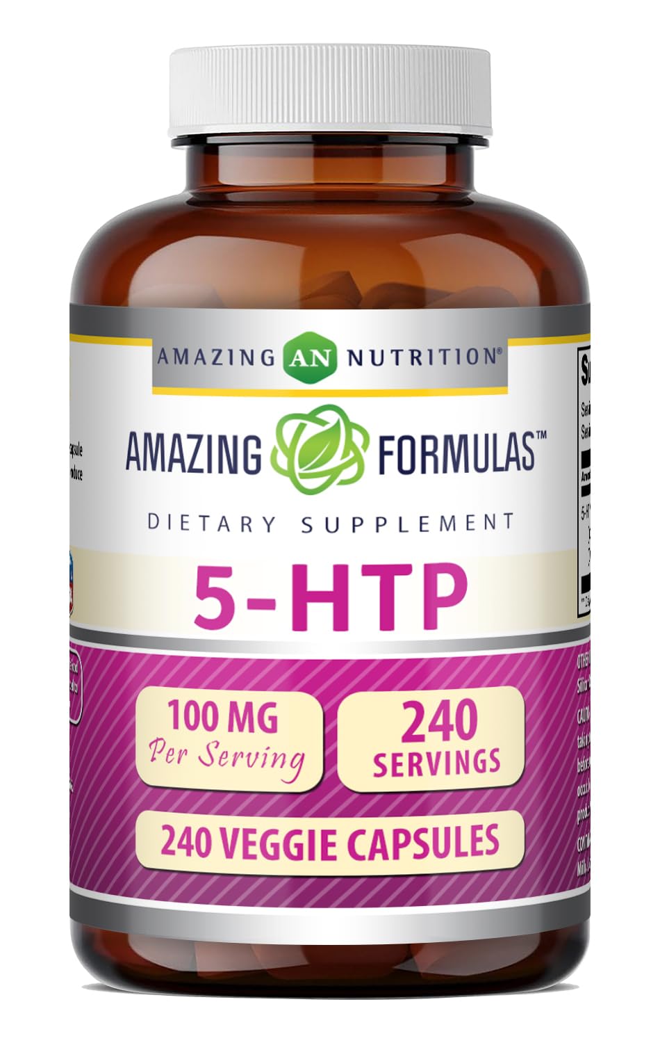 Amazing Nutrition 5-HTP (Hydroxytryptophan) Supplement Capsule 120 Count