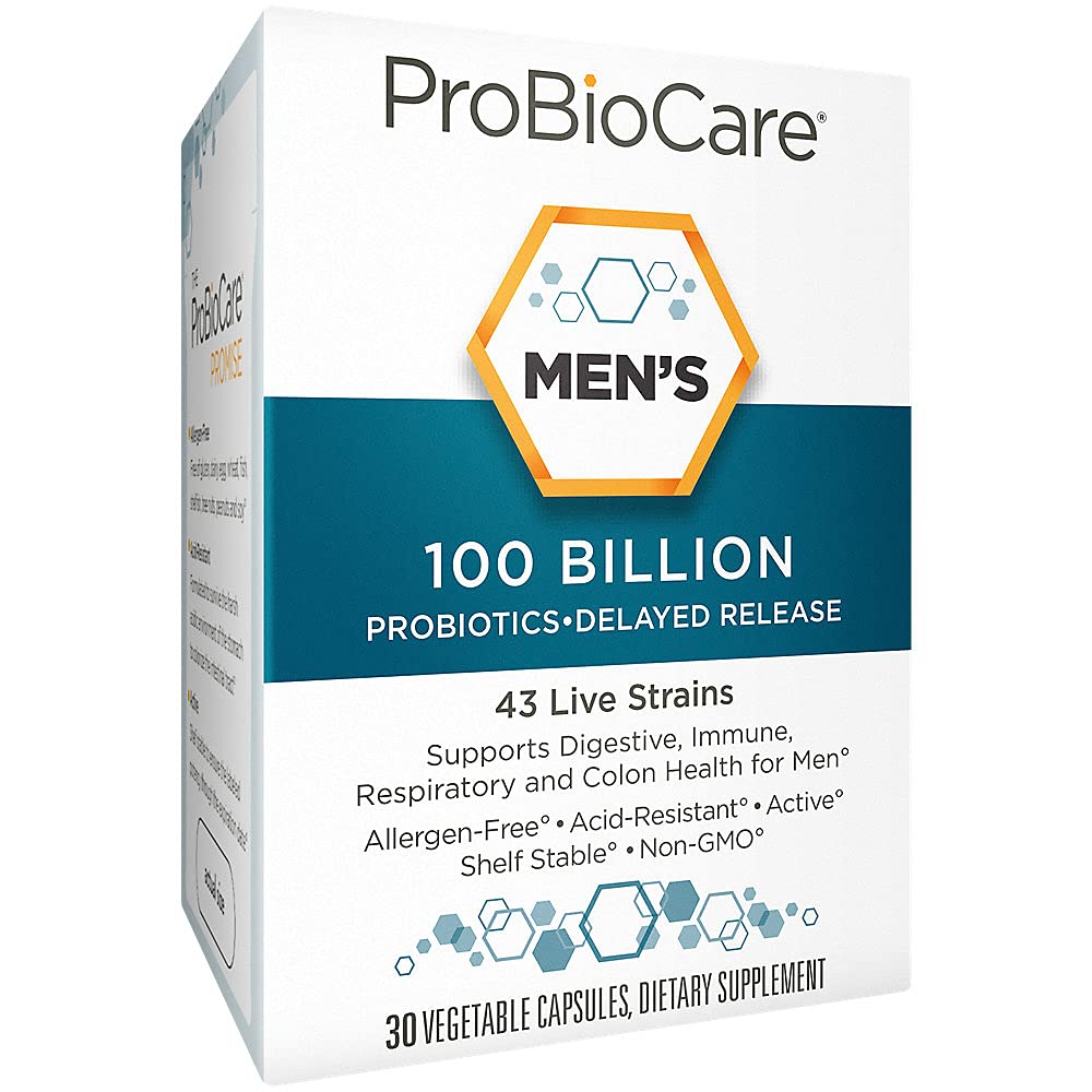 ProBioCare Probiotic for Men - Advanced Formula with 100 Billion CFUs to Support Digestive Health and Immune Function, 1 Capsule
