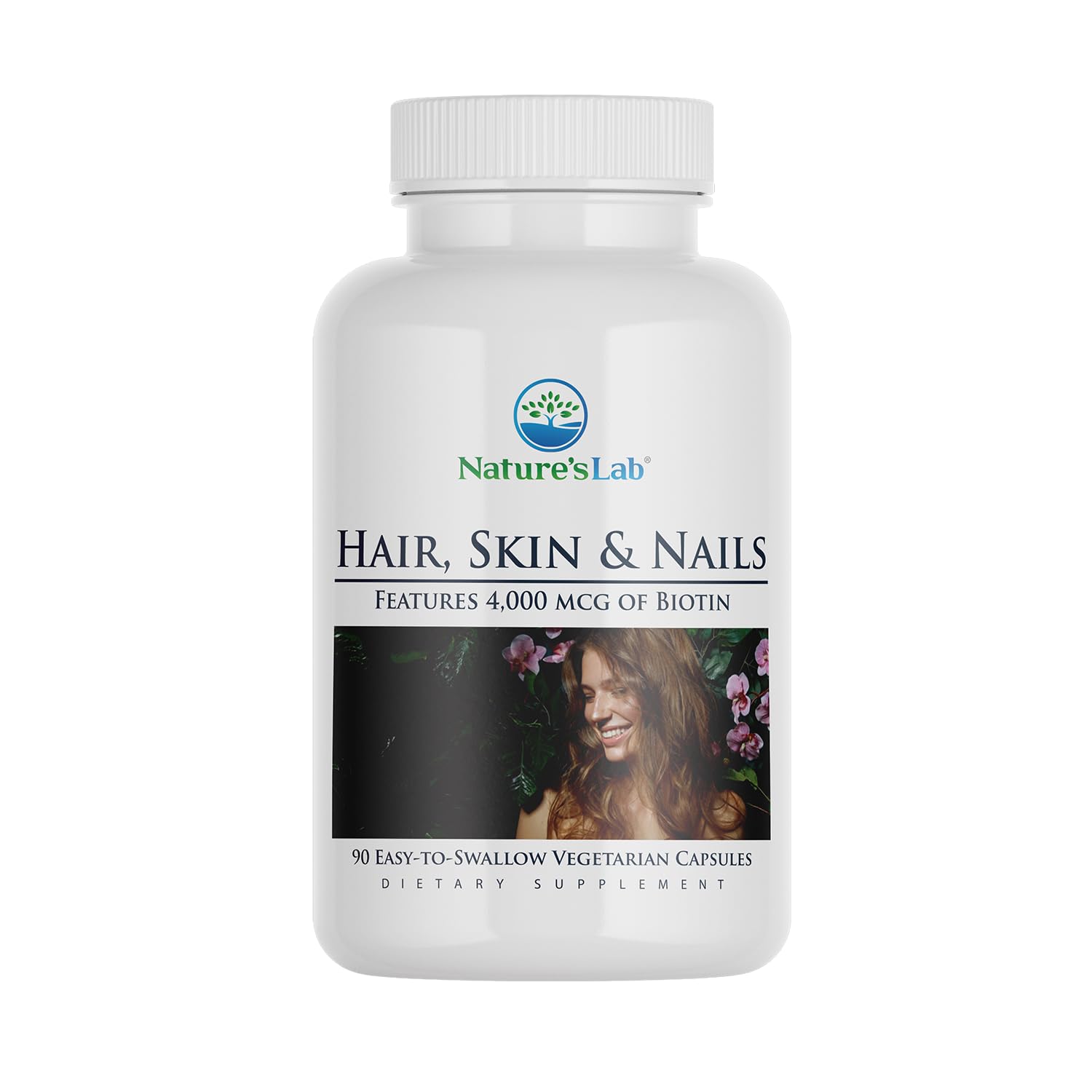 Nature's Lab Hair Skin and Nails Biotin BCAA MSM Vitamin Complex Capsule 90 Count
