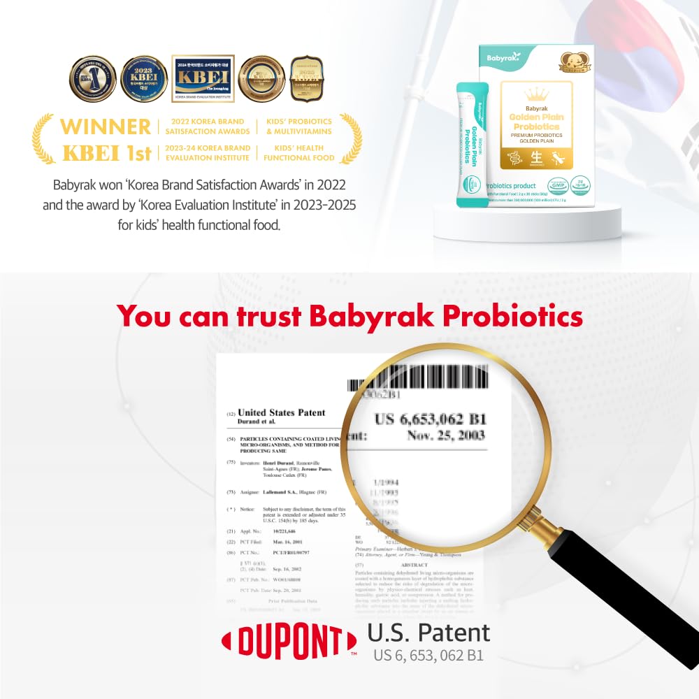 babyrak Golden Plain Probiotics Prebiotics & Probiotics Powder 30 Sticks