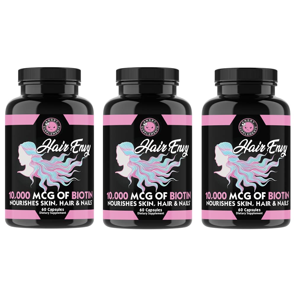 Angry Supplements Hair Envy Biotin + Keratin 10,000 mcg Powder 60