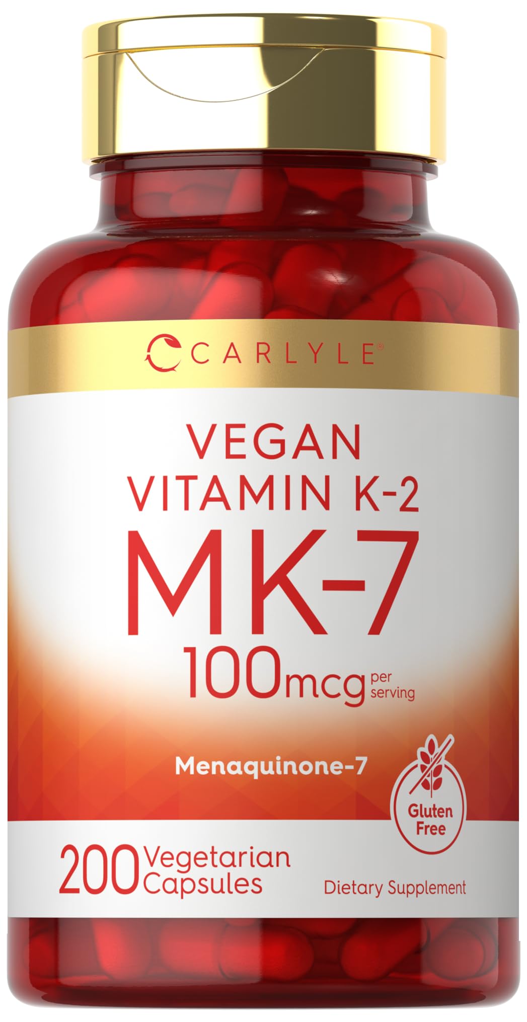 Carlyle MK-7 Vitamin K2 100 mcg 200 Capsules