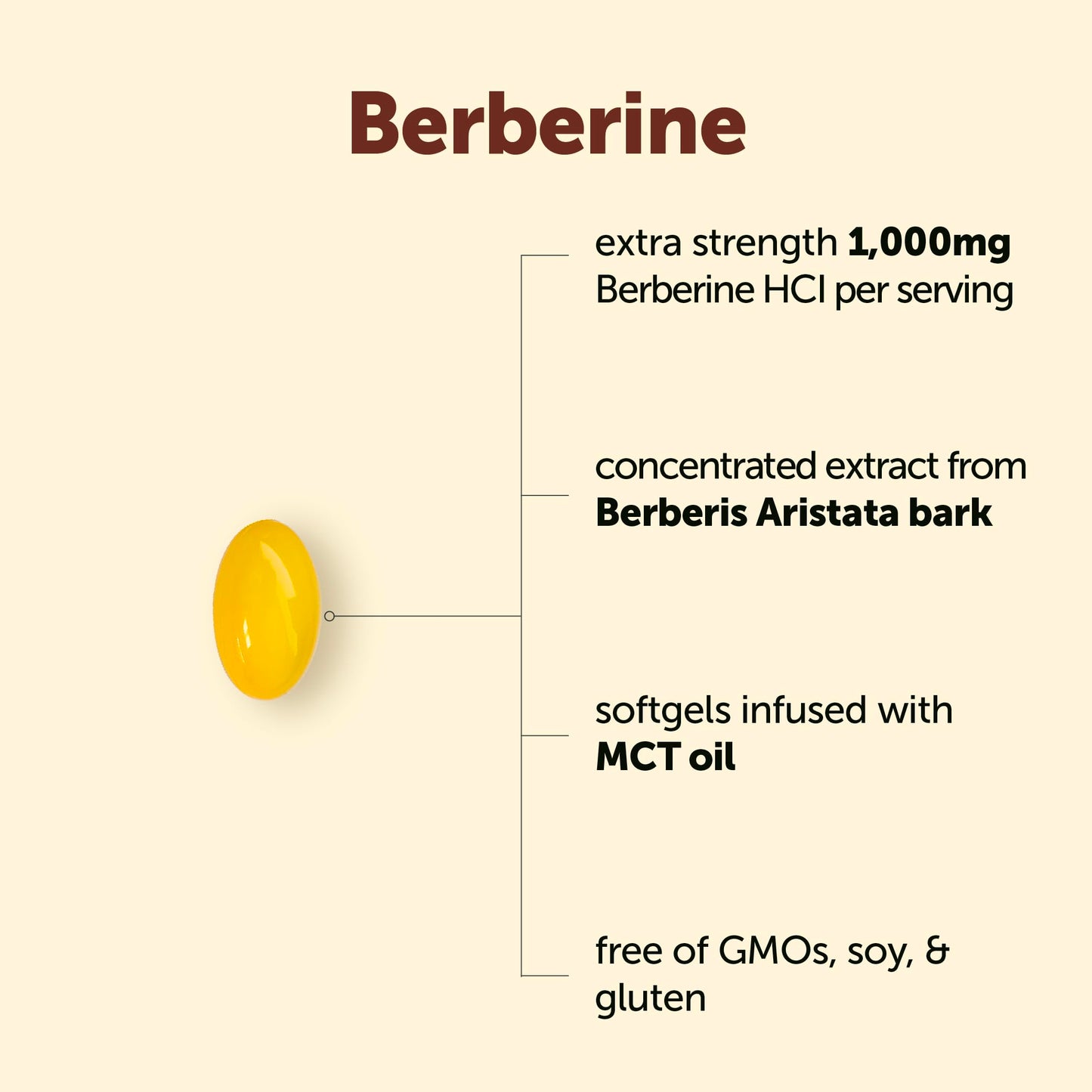 Micro Ingredients Berberine 1000mg with MCT Oil, Berberine HCl Supplement Softgels, 240