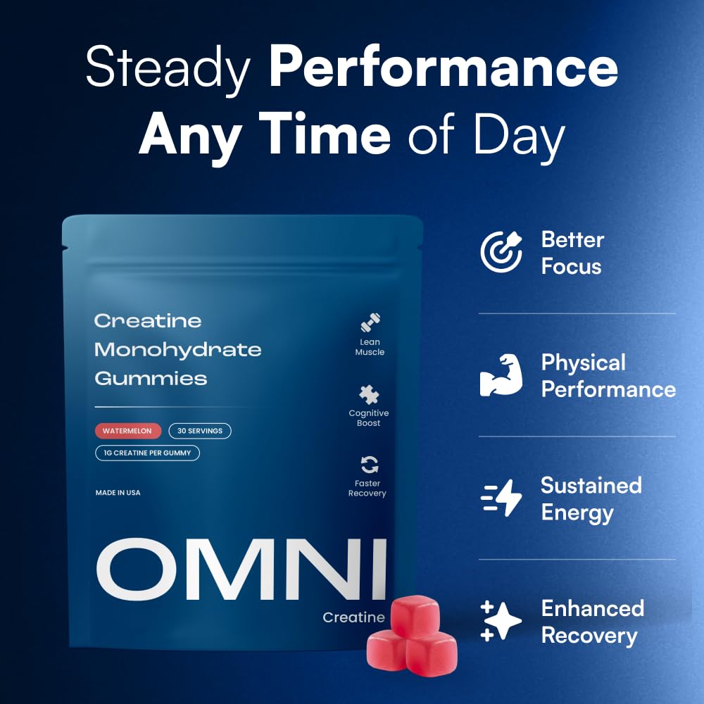 OMNI Creatine Creatine Monohydrate Gummies 90 Count