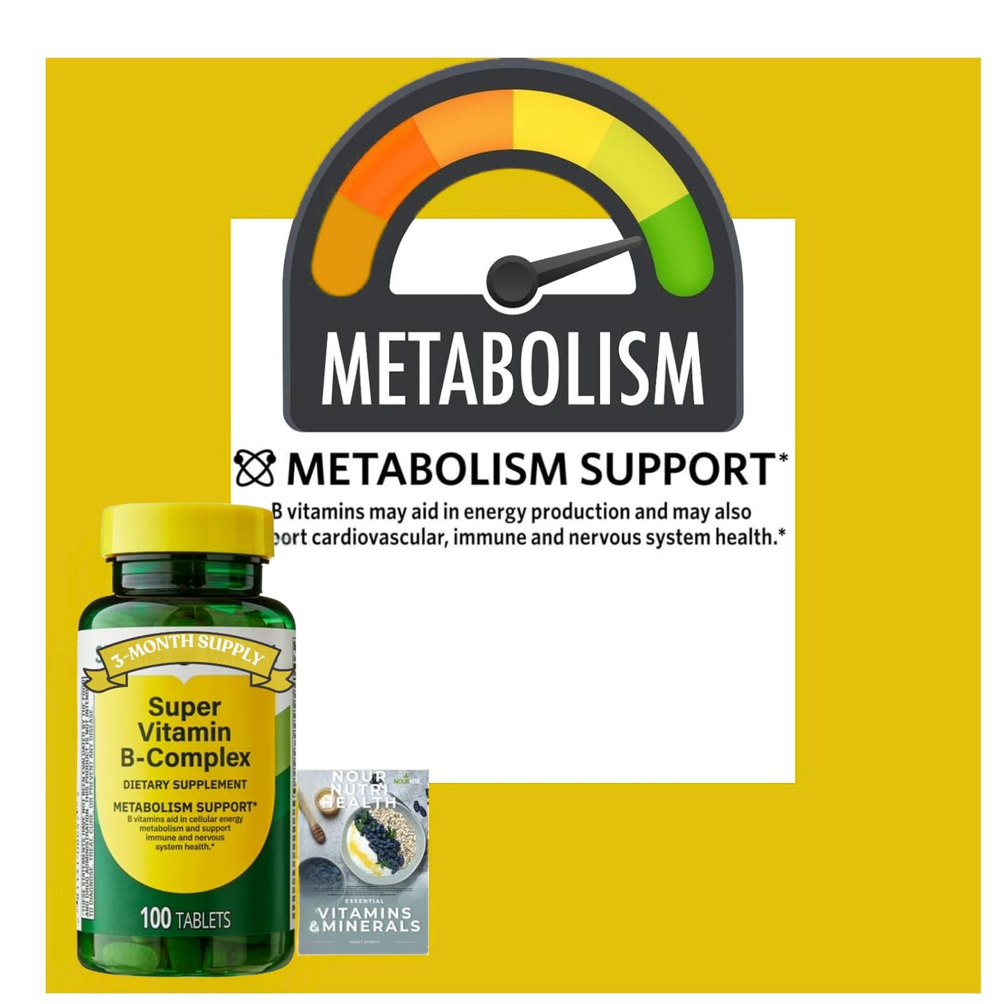 Nour Nutri Health Super Vitamin B-Complex, 250 Tablets