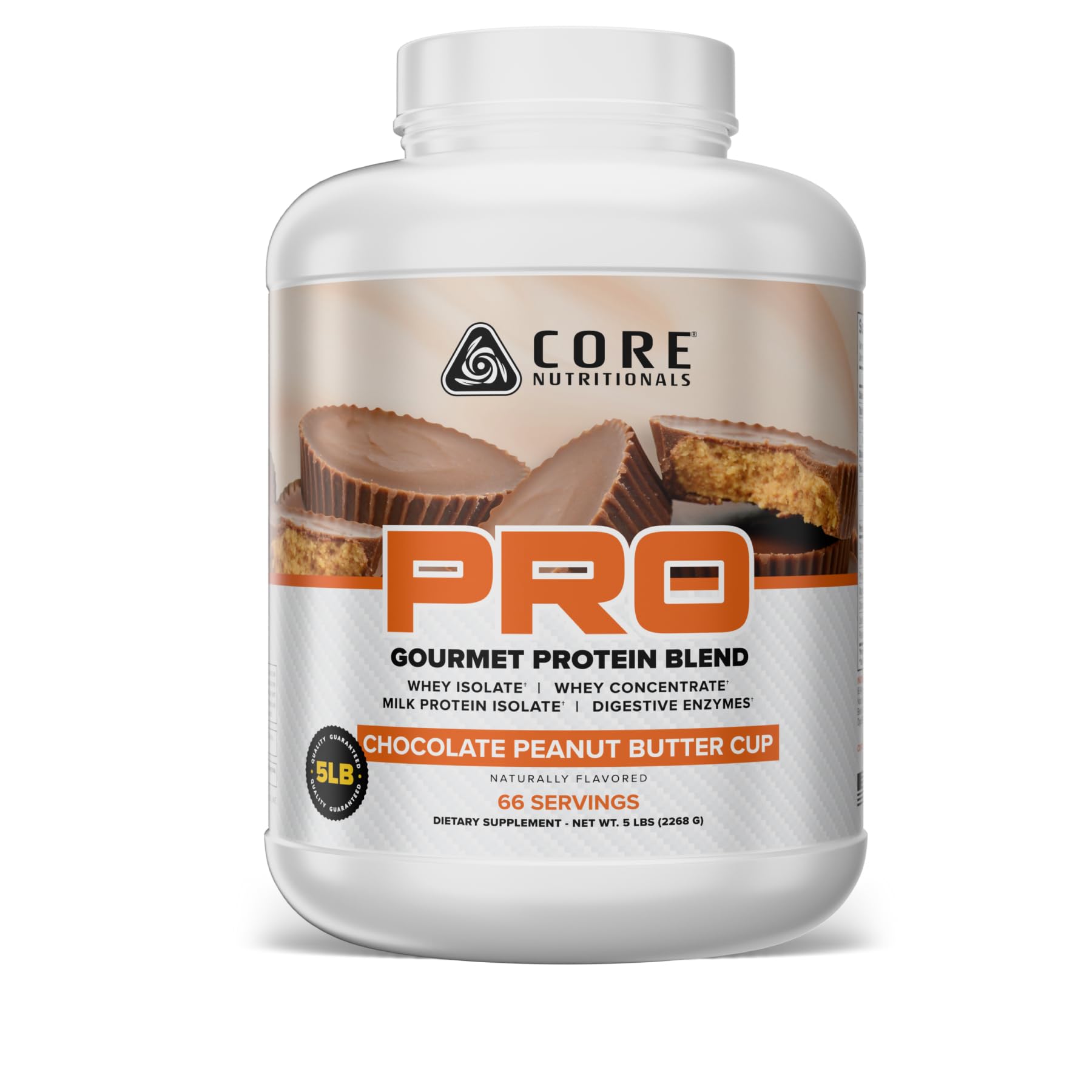 Core Nutritionals Pro Sustained Release Protein Blend, Digestive Enzyme Blend Protein Powder, 80.0013 Servings