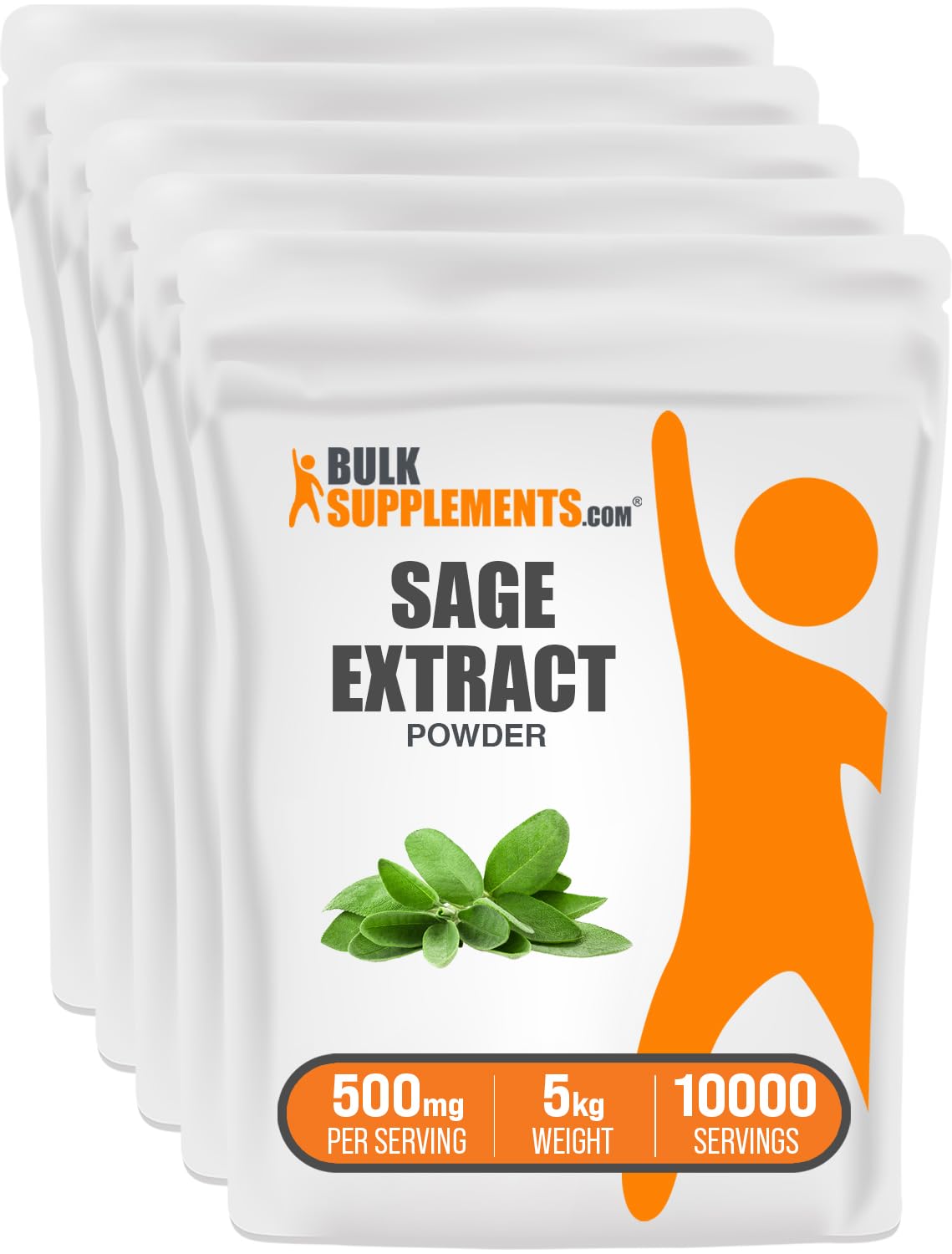 BulkSupplements Sage Extract Powder (Pack of 5)