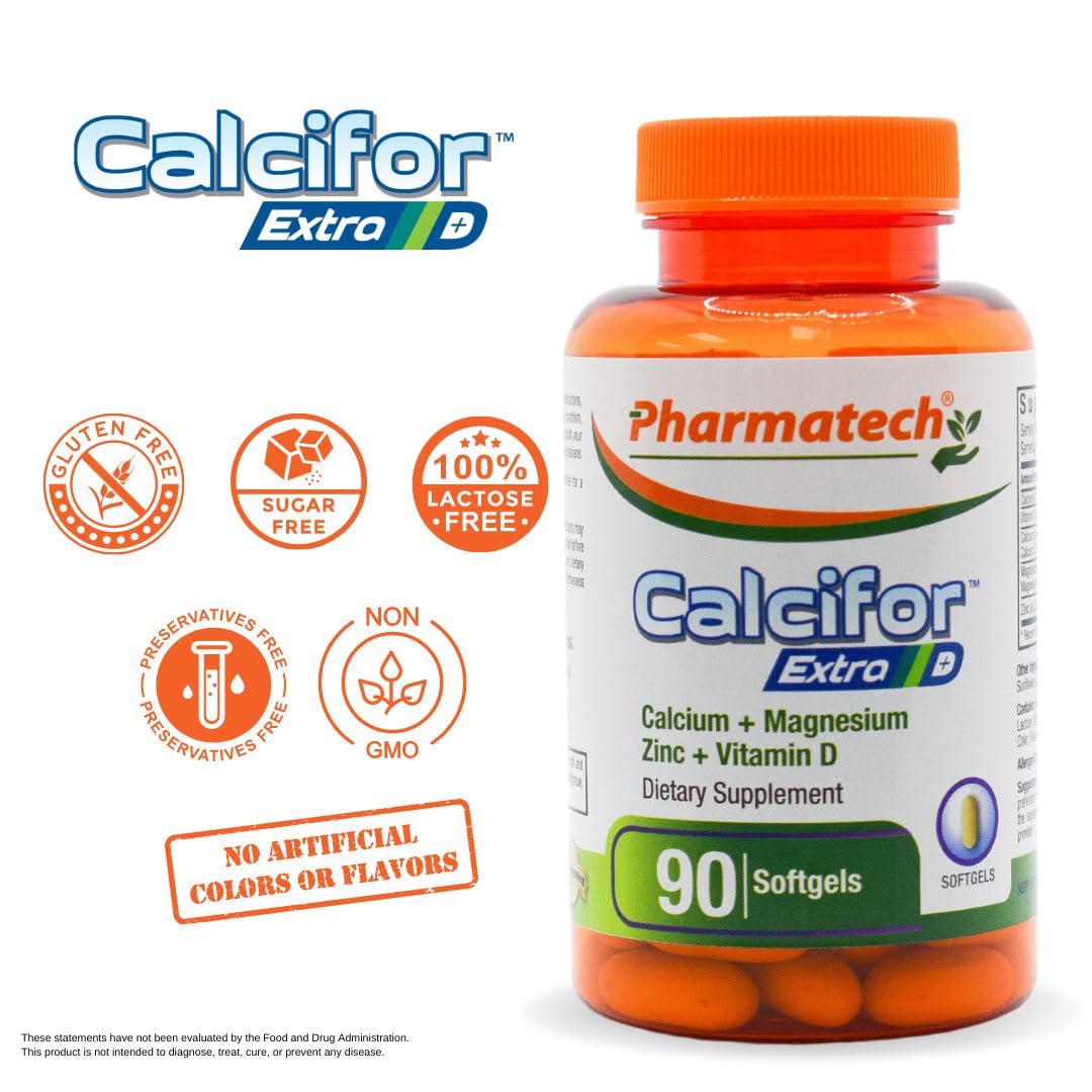 Calcifor Calcium Magnesium Zinc Plus Vitamin D3 Softgels, 90 Count