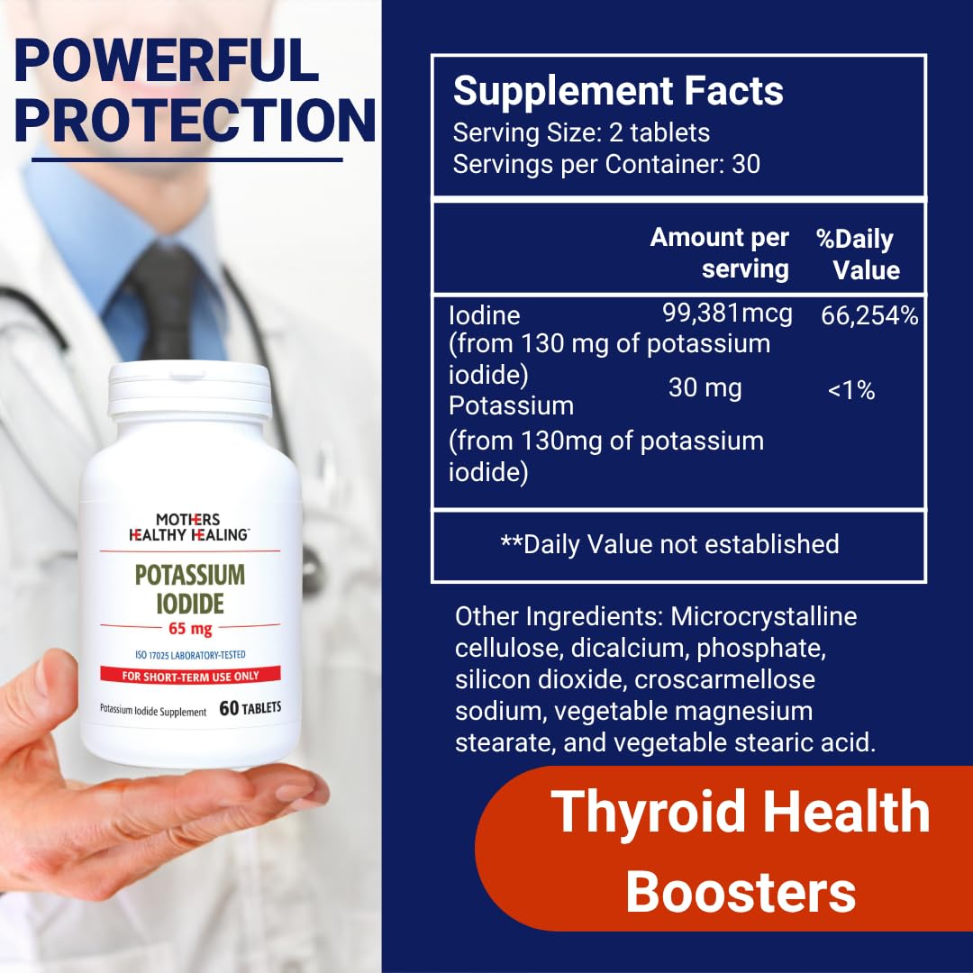 Mothers Healthy Healing Potassium Iodide Tablet Supplement 60 Tablets