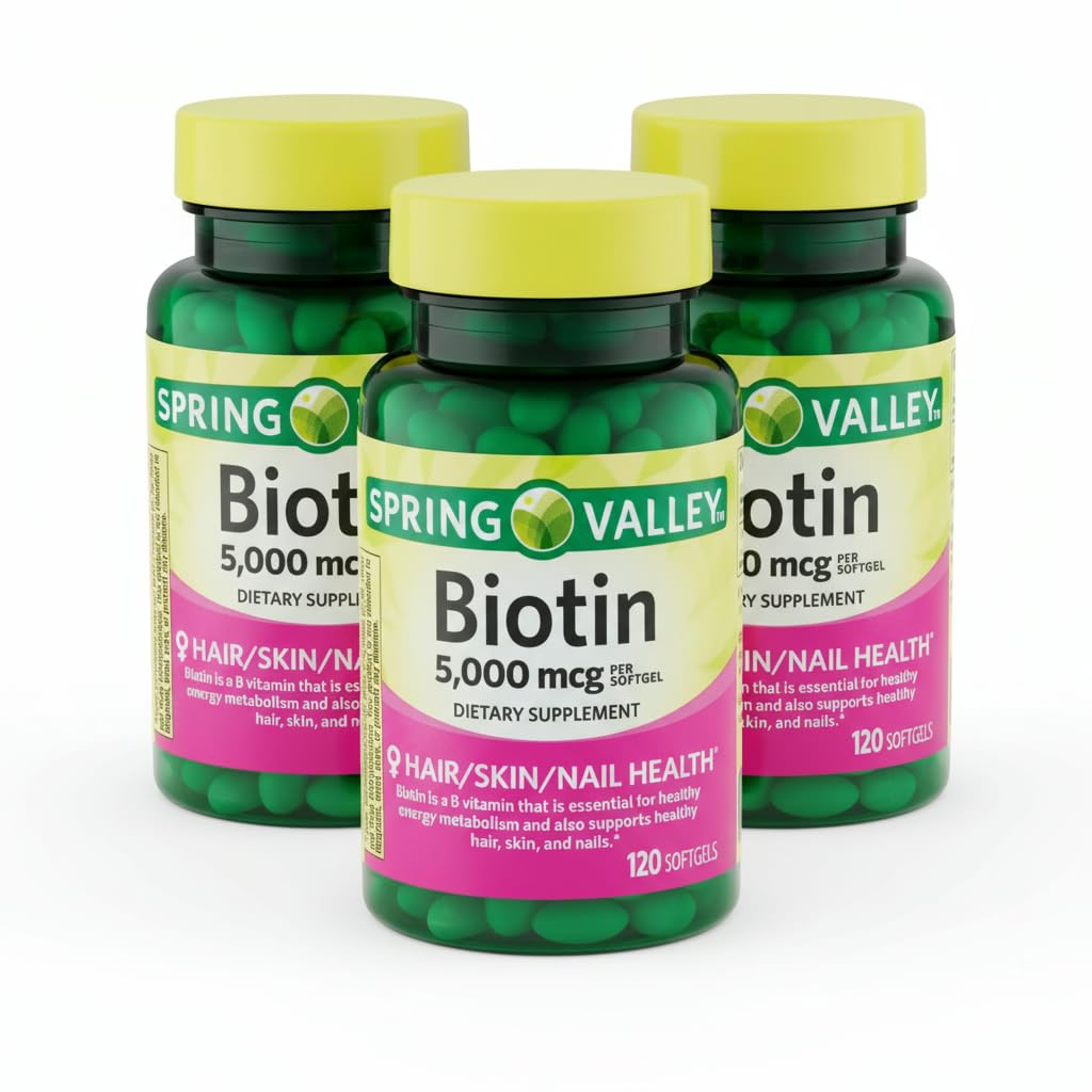 Unique Bundle Store Biotin 5000 mcg Softgels, 120 Softgels