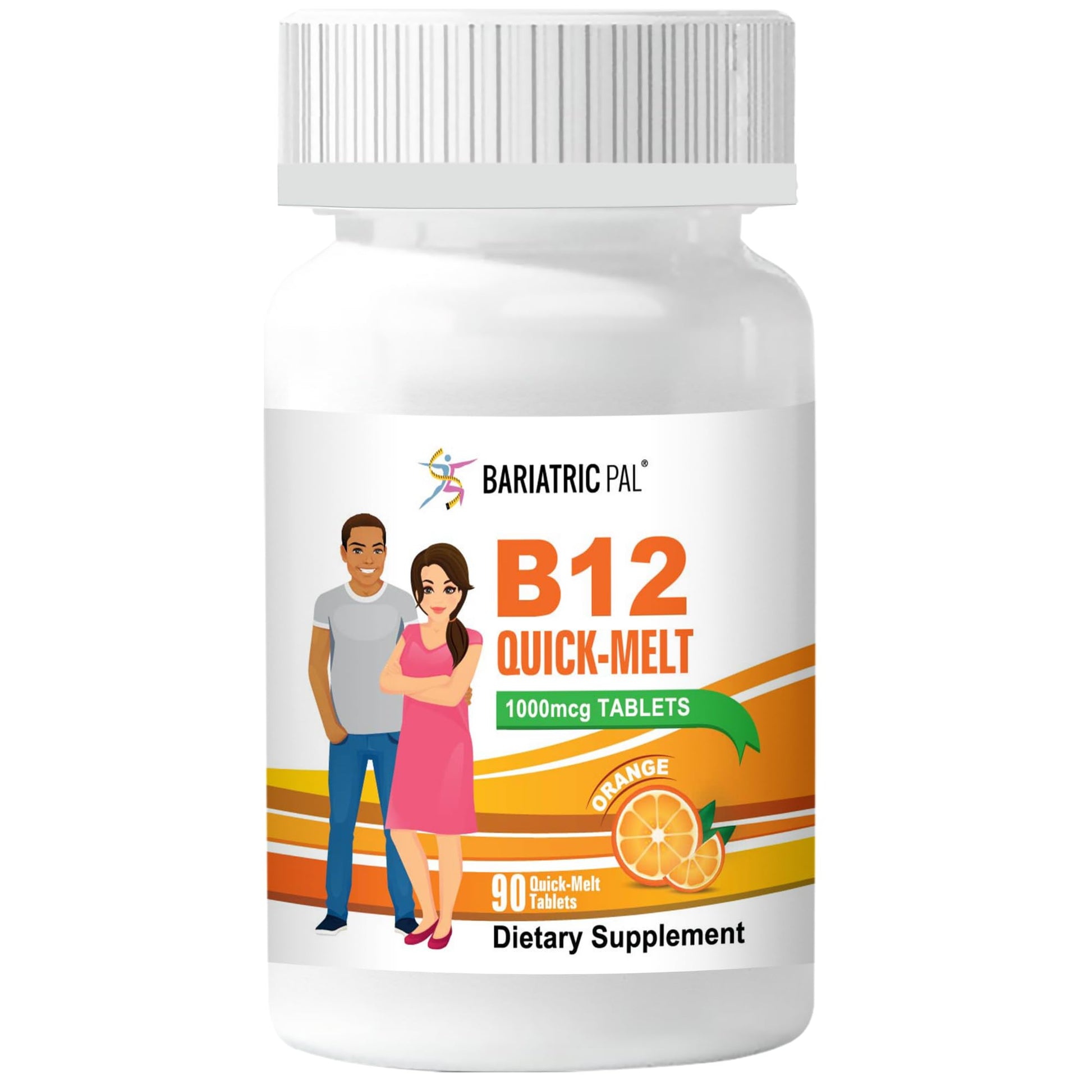 BariatricPal Vitamin B12 1,000mcg Sugar-Free Quick Melts, 90 Tablets