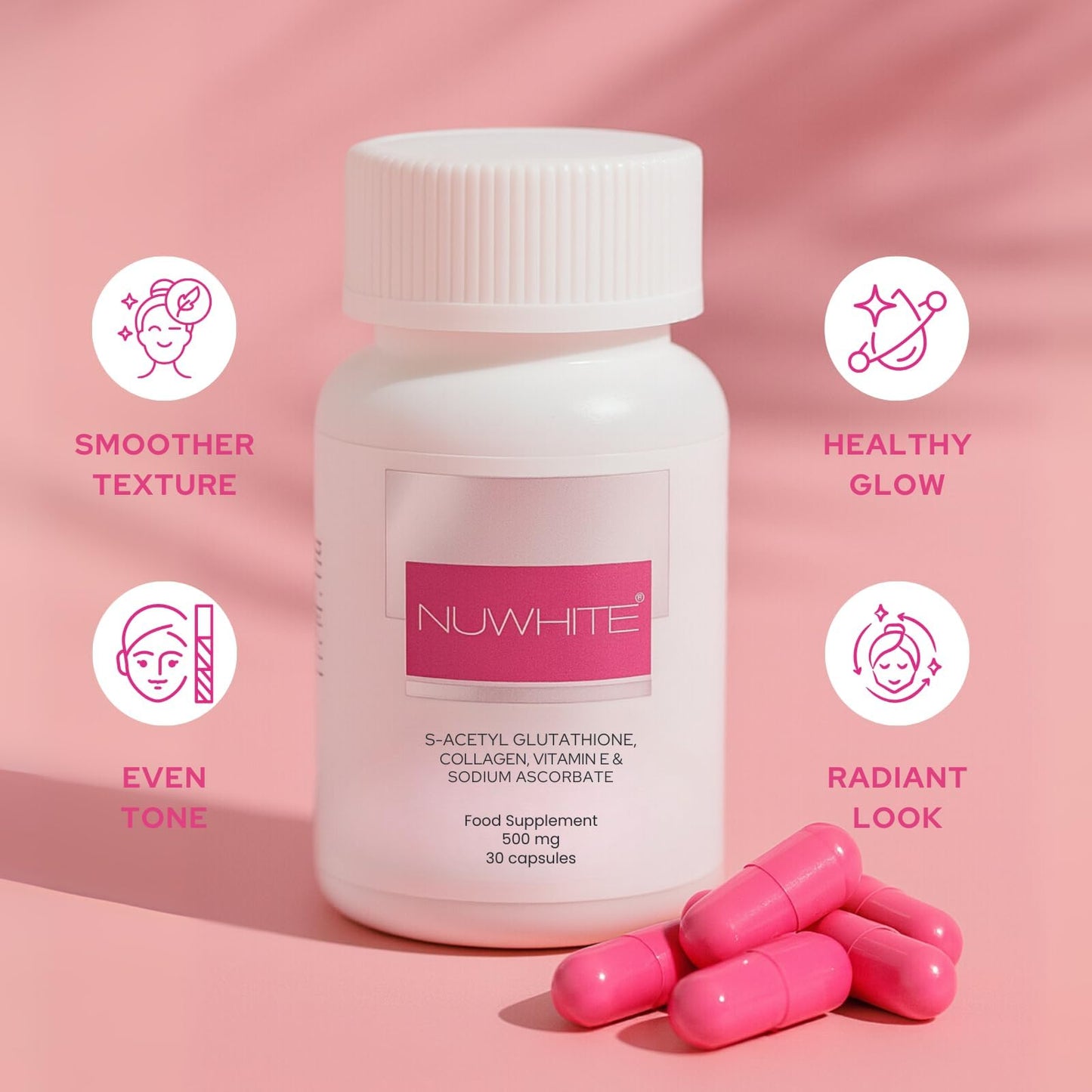 Nuwhite S-Acetyl Glutathione Capsule 90