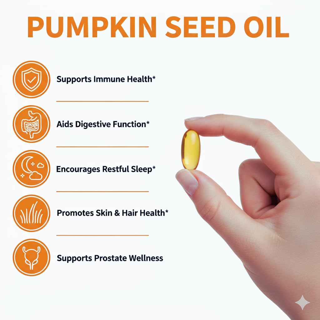 Cures For Life Pumpkin Seed Oil with Saw Palmetto Softgels 300 Count