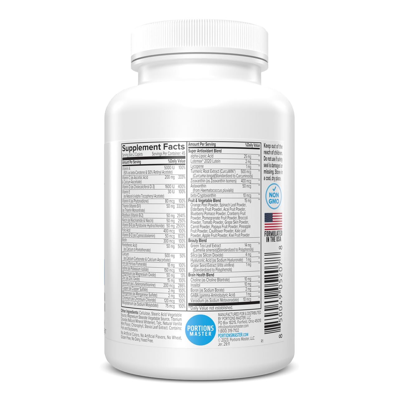Portions Master Women's Multivitamin Caplet 60