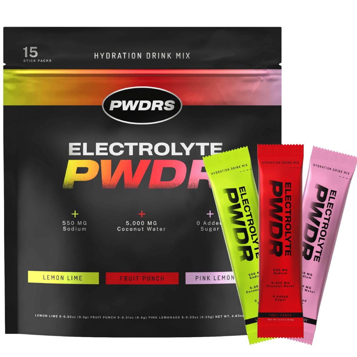 PWDRS Electrolytes Powder 15 Sticks
