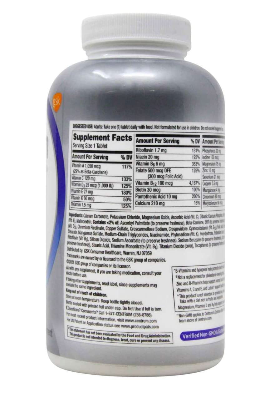 Centrum Men 50+ Multivitamin Capsule 275 Count