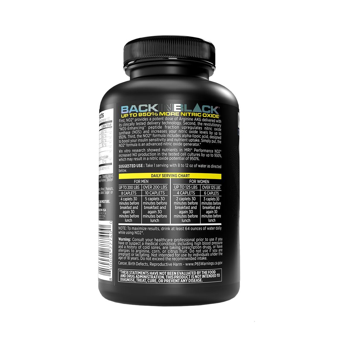 MRI Performance NO2 Nitric Oxide Booster Caplets, 360 Count