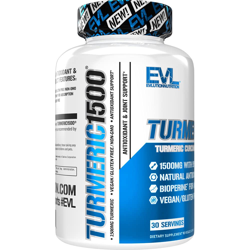 Evlution Herbal Relief Turmeric Curcumin Capsule 90 Count