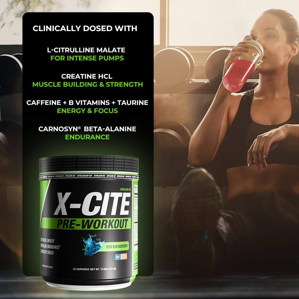 ATHLEAN-RX X-CITE Pre-Workout Powder 15.61 Ounce