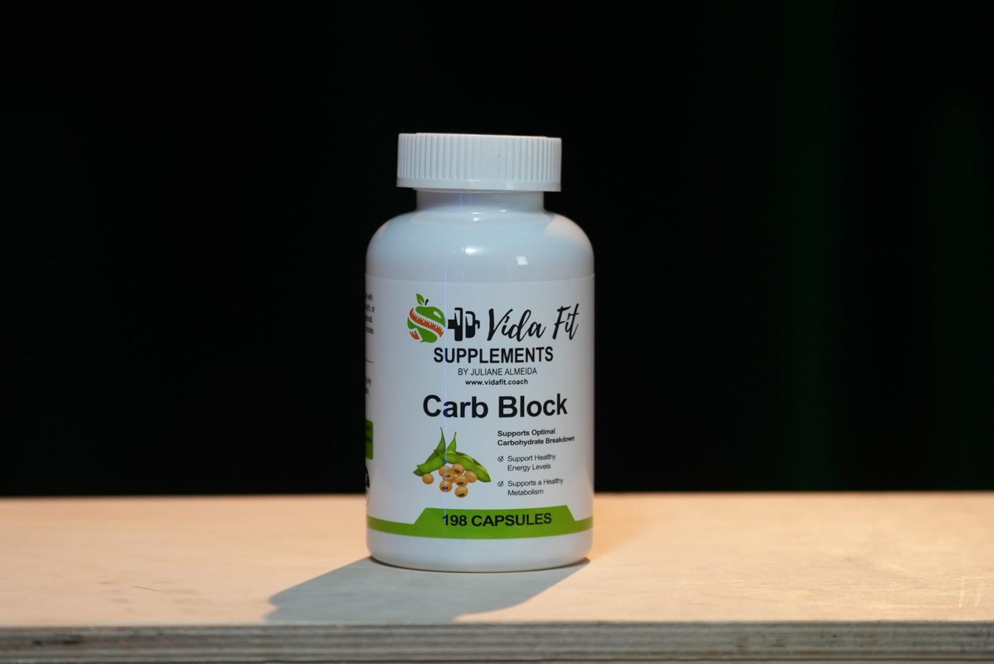 Vida Fit By Juliane Almeida Carb Block White Kidney Bean 10:1 Extract, 18,000 mg Potency, 198 Capsules
