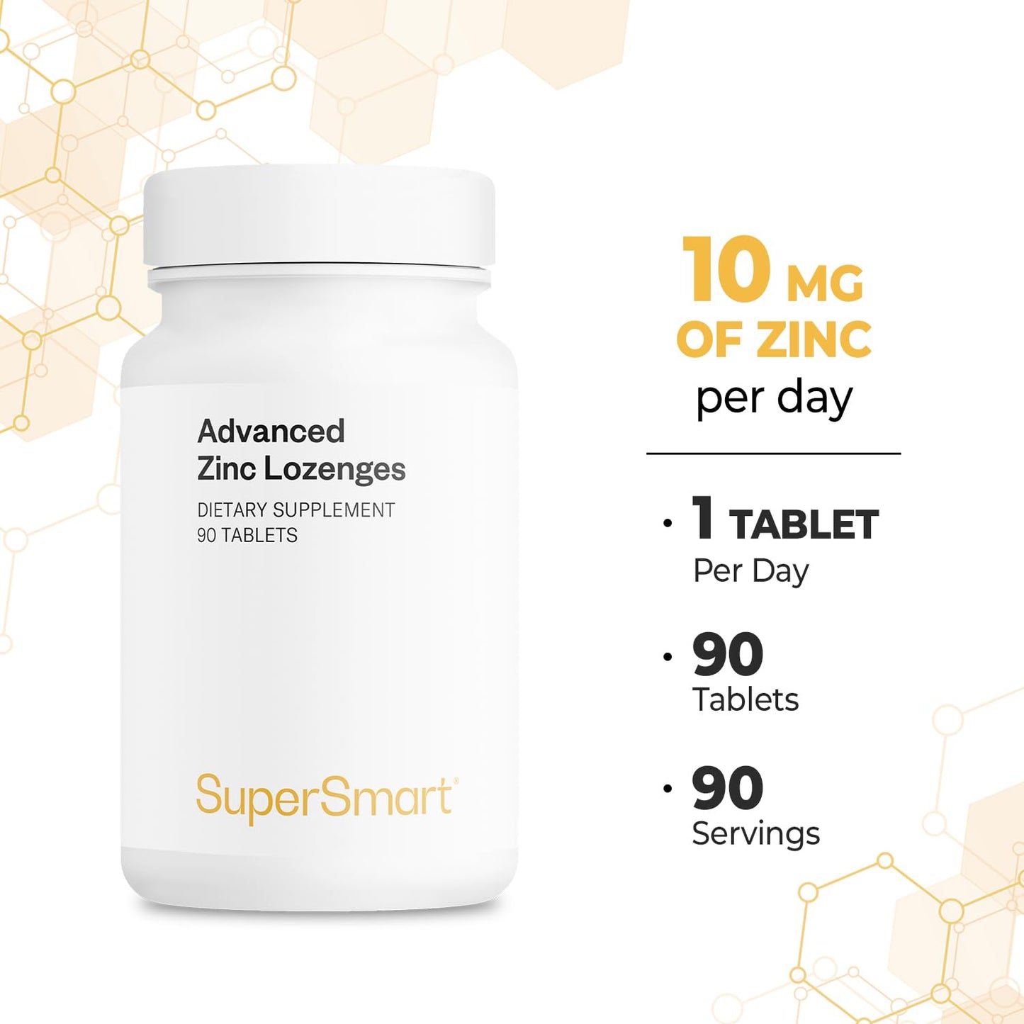 Supersmart Advanced Zinc Bisglylate Capsules 90 Count