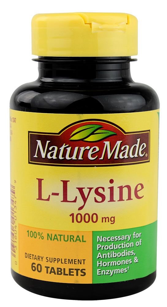 Nature Made Extra Strength L-Lysine 1000 mg Tablets, 180 Tablets