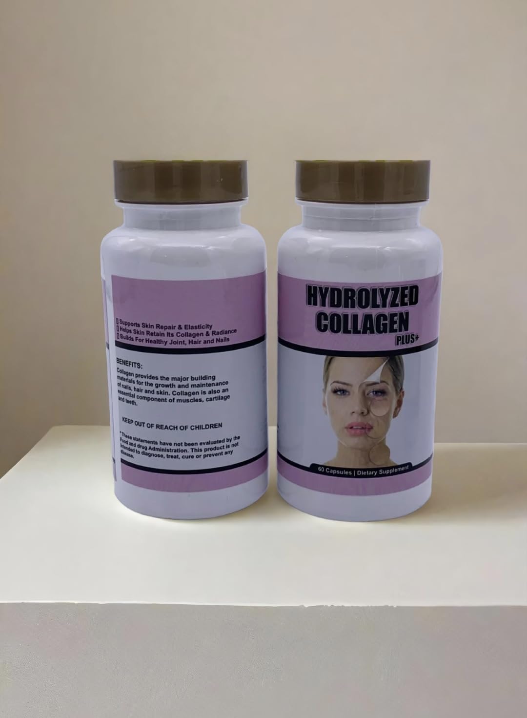 Generic Super Hydrolyzed Collagen Plus with Vitamin C and Biotin, Skin, Hair and Nails Supplement, Includes Antioxidants, Capsules, 60 Count