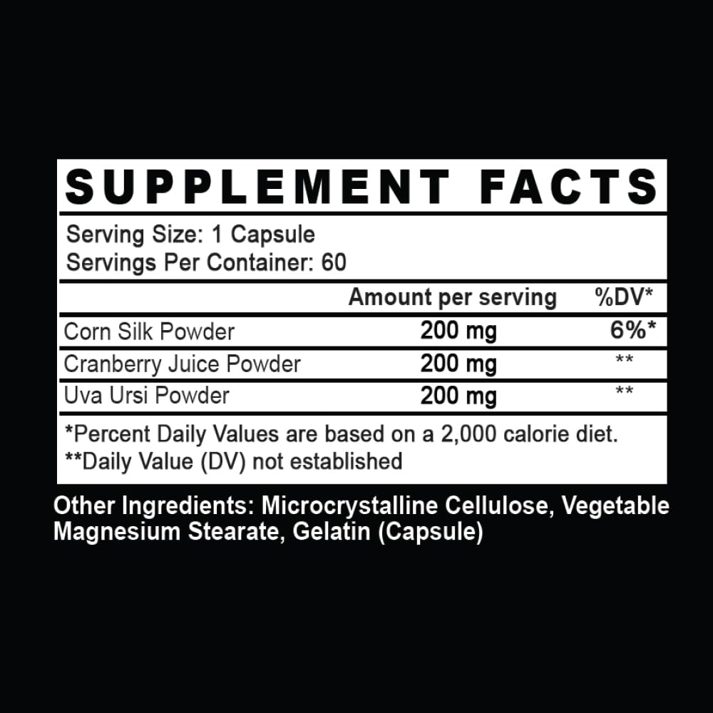 Angry Supplements Urinary Care for Women – UTI & Urinary Tract Health Support – Cranberry, Corn Silk & Uva Ursi – Bladder Cleanse Complex 60 Capsules