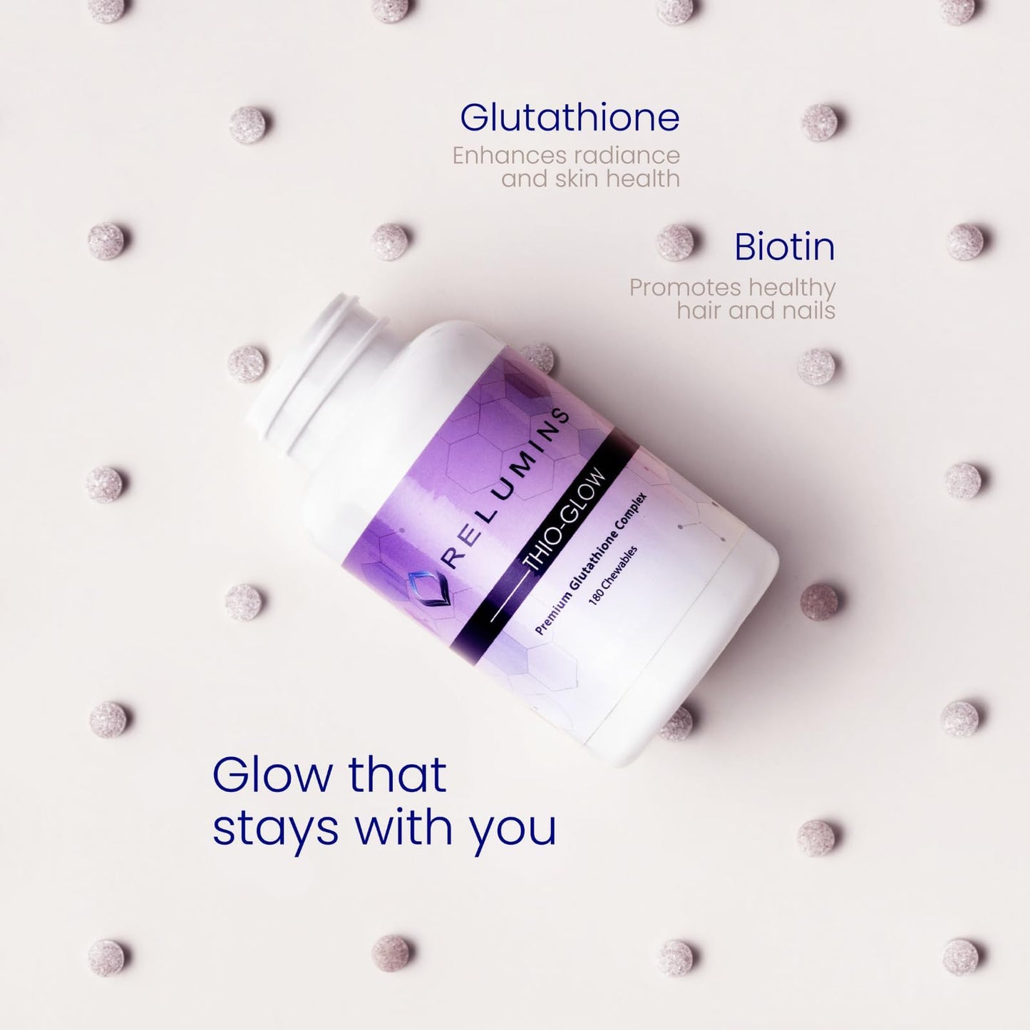 Relumins Thio-Glow Glutathione Complex Chewables 540 Count
