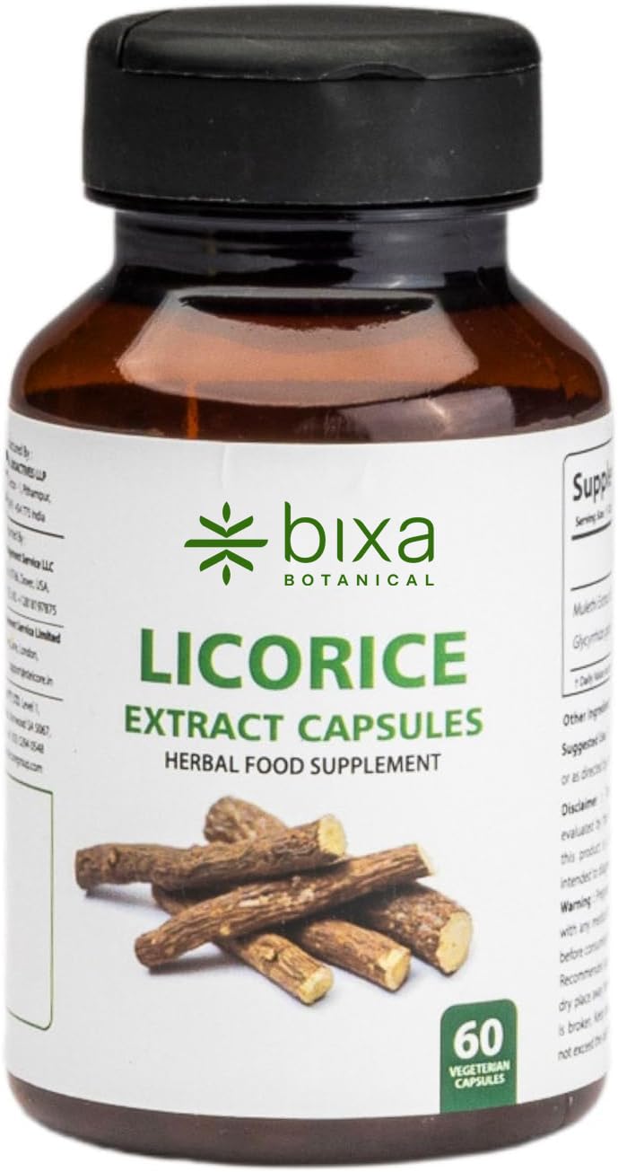 bixa BOTANICAL Licorice Root Extract Capsule, 60 Capsules