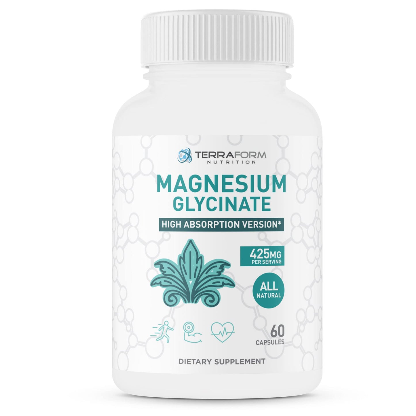 TerraForm Nutrition Magnesium Glycinate Capsules 1 Count