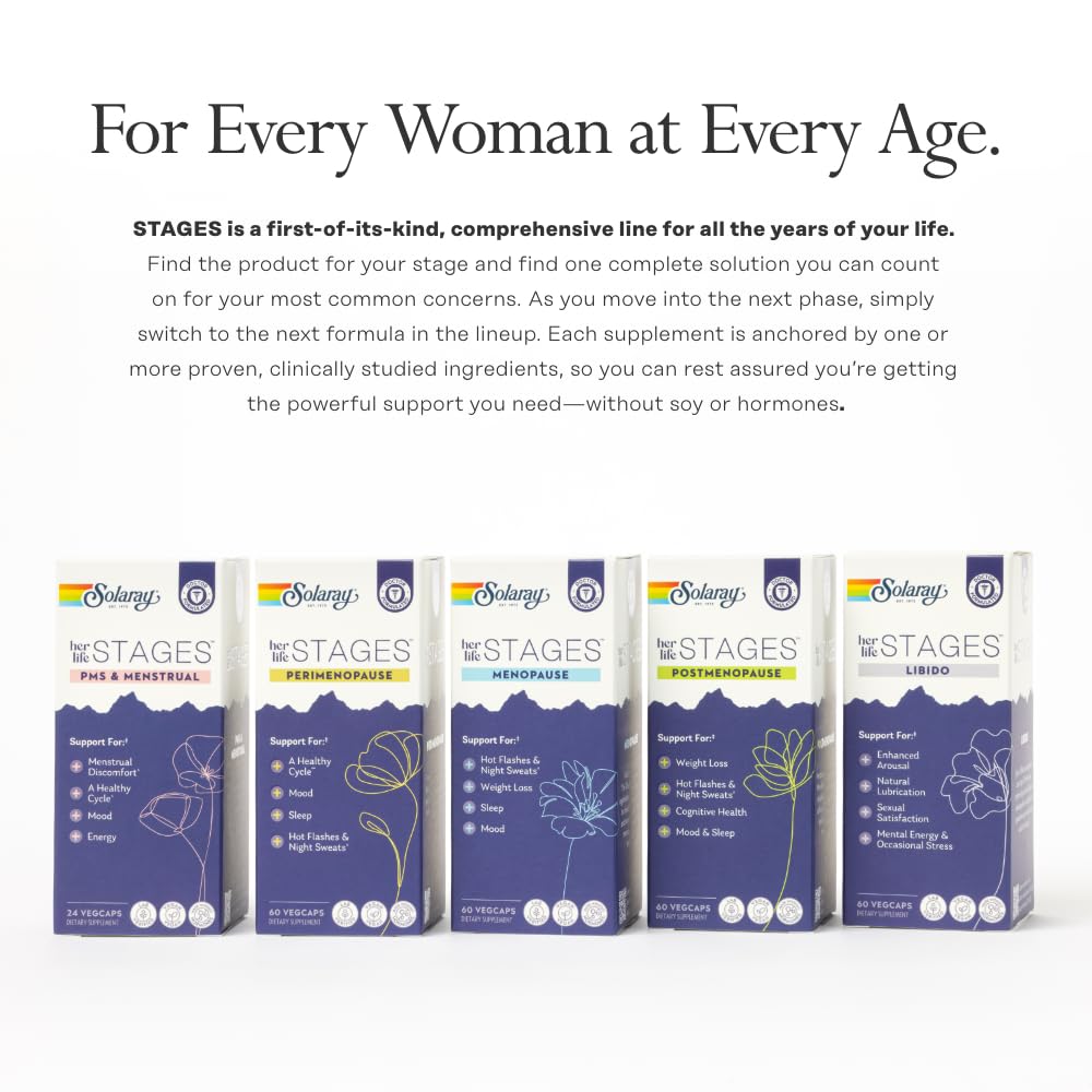 Solaray PMS & Menstrual Life Stages Capsules 24