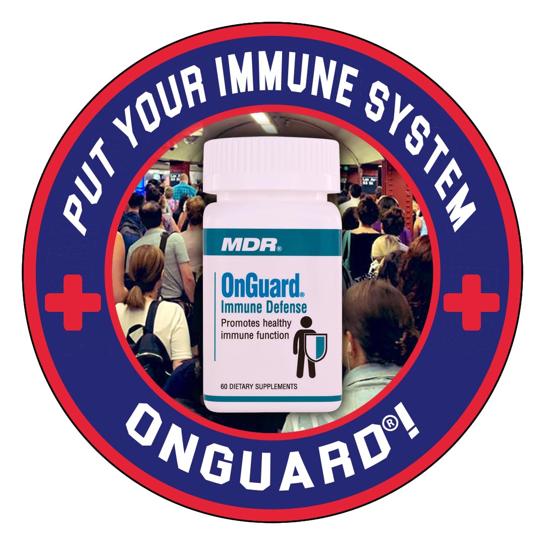MDR OnGuard Immune Support Formula with Clinically Proven Maitake & Shitake Mushroom, Lo Han, Colostrum and Patented Lotus Seed Extract 120 Capsules