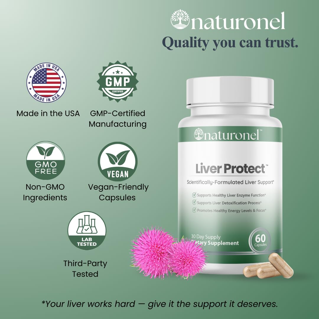Naturonel Liver Protect – Liver Cleanse Detox & Repair Capsule, 60 Count