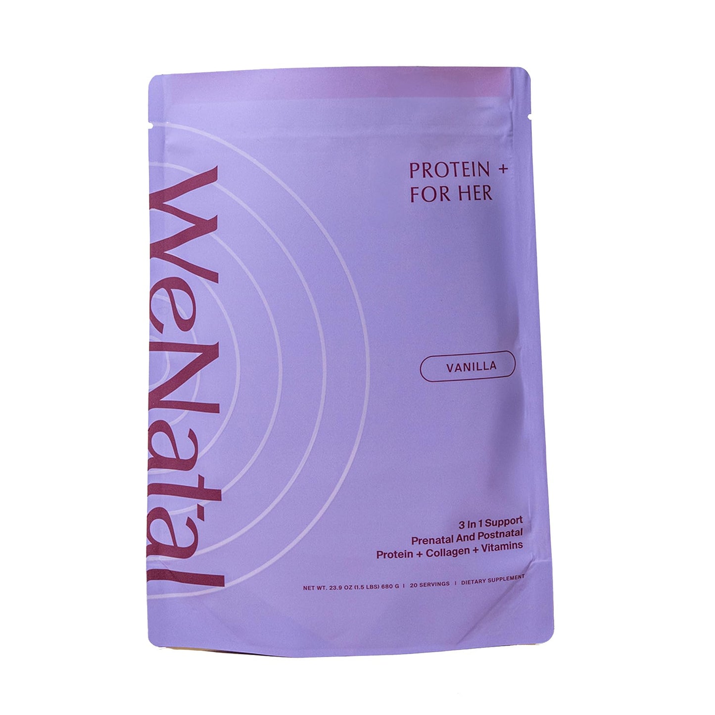 WeNatal Prenatal Protein+ for Her Powder, Vanilla, 1.26 oz, Pack of 19