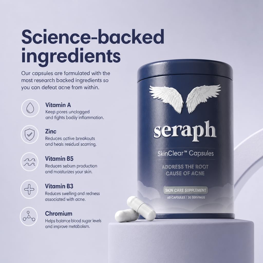 Seraph Acne Supplement Capsule, 60 Count