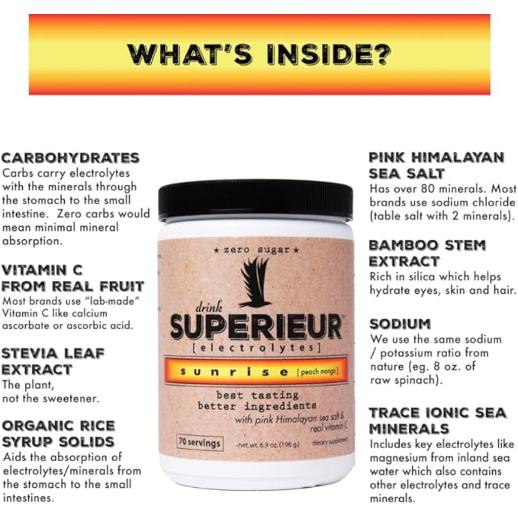 Superieur Sea Mineral Electrolyte Powder Sunrise, 6.9