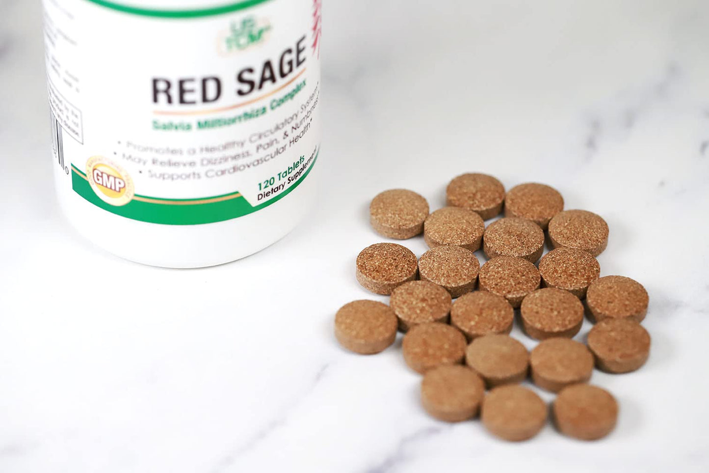 USTCM Red Sage Salvia Miltiorrhiza Complex Tablet 1 Count